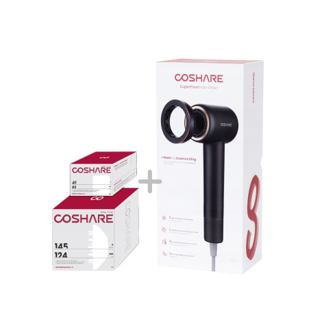 COSHARE HD10E SuperFlow1 PRO suszarka do włosów 1600W + ION | Czarna - 5