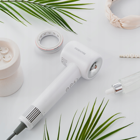 COSHARE HD10E SuperFlow1 suszarka do włosów 1600W + ION | Biała - 6