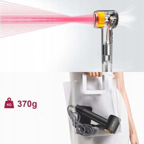 COSHARE HD10E SuperFlow1 suszarka do włosów 1600W + ION | Biała - 7