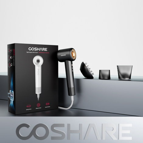 COSHARE HD10EP PROFESSIONAL Profesjonalna suszarka do włosów 1800W | Czarna - 4