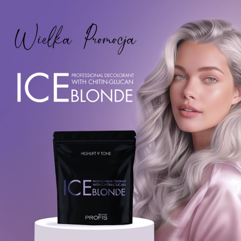 PROFIS ICE BLONDE bezpyłowy 9 tonowy rozjaśniacz do włosów 500 g - 3