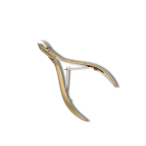 PROGLINE cążki do skórek tytanowe złote mat 10cm ostrze 5mm | CN116.STG