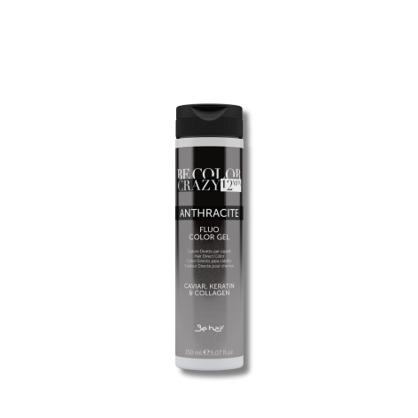 BE HAIR BE COLOR CRAZY bezpośrednia żelowa farba toner 150 ml | Anthracite