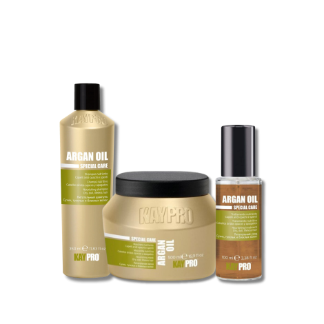 KAYPRO ARGAN OIL zestaw | szampon 350 ml + maska 500 ml + serum 100 ml