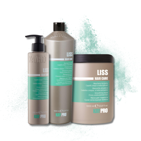 KAYPRO LISS zestaw | szampon 1000 ml + maska 1000 ml + krem 200 ml - 2