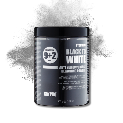KAYPRO BLACK TO WHITE rozjaśniacz w proszku czarny 9+2 tony 500 g - 2