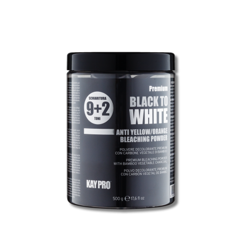 KAYPRO BLACK TO WHITE rozjaśniacz w proszku czarny 9+2 tony 500 g