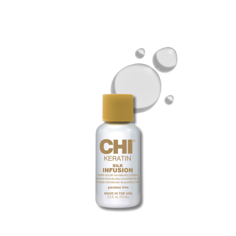 FAROUK CHI KERATIN Silk Infusion jedwab z keratyną odbudowujący włosy 15 ml - 2