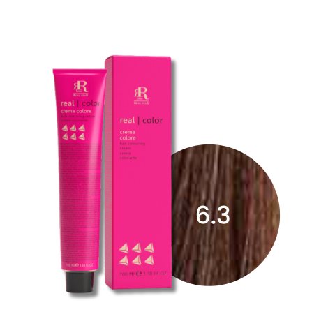 RR LINE REAL COLOR profesjonalna farba do włosów w kremie 100 ml | 6.3