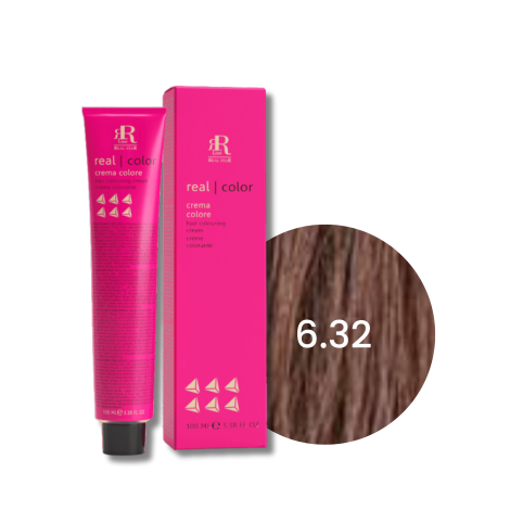 RR LINE REAL COLOR profesjonalna farba do włosów w kremie 100 ml | 6.32