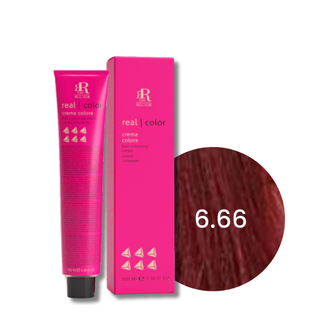 RR LINE REAL COLOR profesjonalna farba do włosów w kremie 100 ml | 6.66