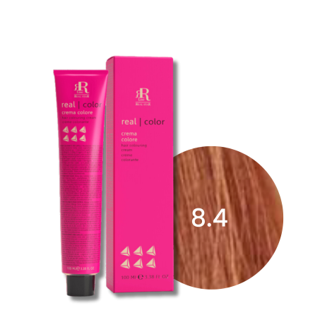 RR LINE REAL COLOR profesjonalna farba do włosów w kremie 100 ml | 8.4