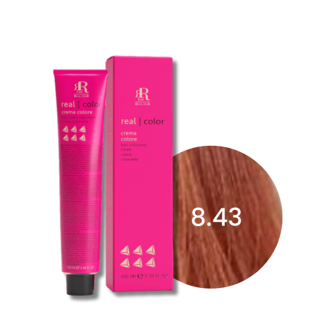 RR LINE REAL COLOR profesjonalna farba do włosów w kremie 100 ml | 8.43