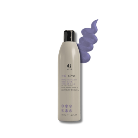 RR LINE REAL SILVER szampon przeciw żółtym tonom do włosów blond 350 ml - 2