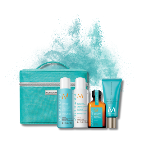 MOROCCANOIL HYDRATION travel zestaw podróżny nawilżający + kosmetyczka - 2