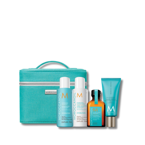 MOROCCANOIL HYDRATION travel zestaw podróżny nawilżający + kosmetyczka