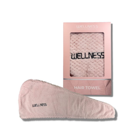 WELLNESS PREMIUM turban do włosów | Różowy
